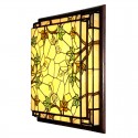 Square Retro Stained Glass Flush Mount