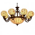 8+1 Light Chandelier Stained Glass Chandelier