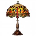 12 Inch Dragonfly Stained Glass Table Lamp