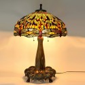 20 Inch Dragonfly Stained Glass Table Lamp