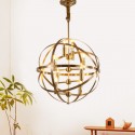 8 Light Retro Rustic Luxury Brass Chandelier