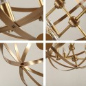 8 Light Retro Rustic Luxury Brass Chandelier