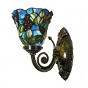 7 Inch Rural 1 Light Grape Stained Glass Wall light