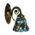 7 Inch Rural 1 Light Grape Stained Glass Wall light