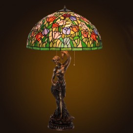 20 Inch Tulip Stained Glass Table Lamp