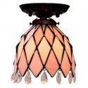 7 Inch Stained Glass Flush Mount