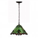 13 Inch Retro Stained Glass Pendant Light