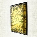 37 Inch Rectangle Stained Glass Flush Mount