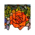 18 Inch Retro Rose Stained Glass Floor Lamp
