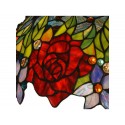 18 Inch Retro Rose Stained Glass Floor Lamp