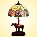 12 Inch Rural Butterfly Stained Glass Table Lamp