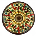 16 Inch Round Stained Glass Flush Mount