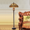 22 Inch Baroque Stained Glass Floor Lamp