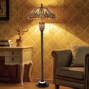 22 Inch Baroque Stained Glass Floor Lamp