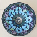 12 Inch Blue Tulip Stained Glass Table Lamp