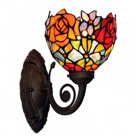 Rose Stained Glass Wall light