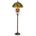 18 Inch Retro Grape Stained Glass Floor Lamp