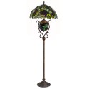 18 Inch Retro Grape Stained Glass Floor Lamp