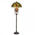 18 Inch Retro Grape Stained Glass Floor Lamp