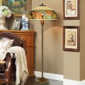 20 Inch Rose Stained Glass Floor Lamp