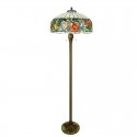 20 Inch Rose Stained Glass Floor Lamp