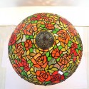 18 Inch Rose Stained Glass Floor Lamp