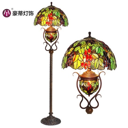 16 Inch Retro Stained Glass Floor Lamp