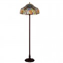 18 Inch Rose Stained Glass Floor Lamp