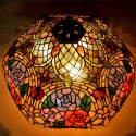 18 Inch Rose Stained Glass Floor Lamp