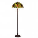 18 Inch Rose Stained Glass Floor Lamp