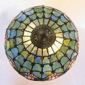 16 Inch Blue Tulip Stained Glass Floor Lamp
