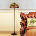 16 Inch Dragonfly Stained Glass Floor Lamp