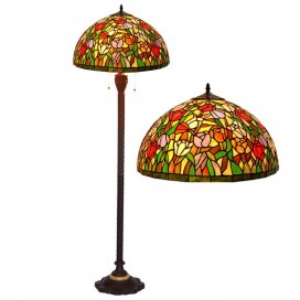 20 Inch Tulip Stained Glass Floor Lamp