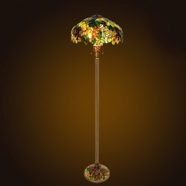 20 Inch Rural Stained Glass Floor Lamp