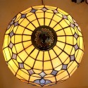 16 Inch Mediterranean Style Retro Stained Glass Floor Lamp