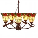 5 Light Chandelier Stained Glass Chandelier