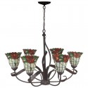 Rural 6 Light Chandelier Stained Glass Chandelier