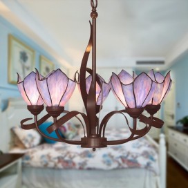 5 Light Chandelier Stained Glass Chandelier