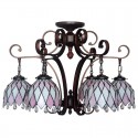 6 Light Chandelier Stained Glass Chandelier