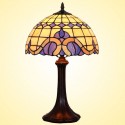 12 Inch Mediterranean Style Stained Glass Table Lamp