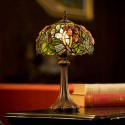 8 Inch Grape Stained Glass Table Lamp