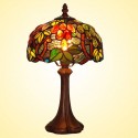 8 Inch Grape Stained Glass Table Lamp