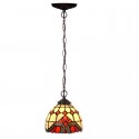 7 Inch Baroque Stained Glass Pendant Light