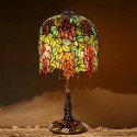 13 Inch Grape Stained Glass Table Lamp