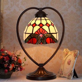 7 Inch Baroque Stained Glass Table Lamp