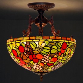 Rural Chandelier Stained Glass Chandelier