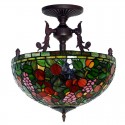 Rural Chandelier Stained Glass Chandelier