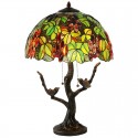 16 Inch Grape Stained Glass Table Lamp