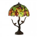 16 Inch Grape Stained Glass Table Lamp