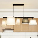 5 Light Modern / Contemporary Steel Pendant Light with Fabric Shade